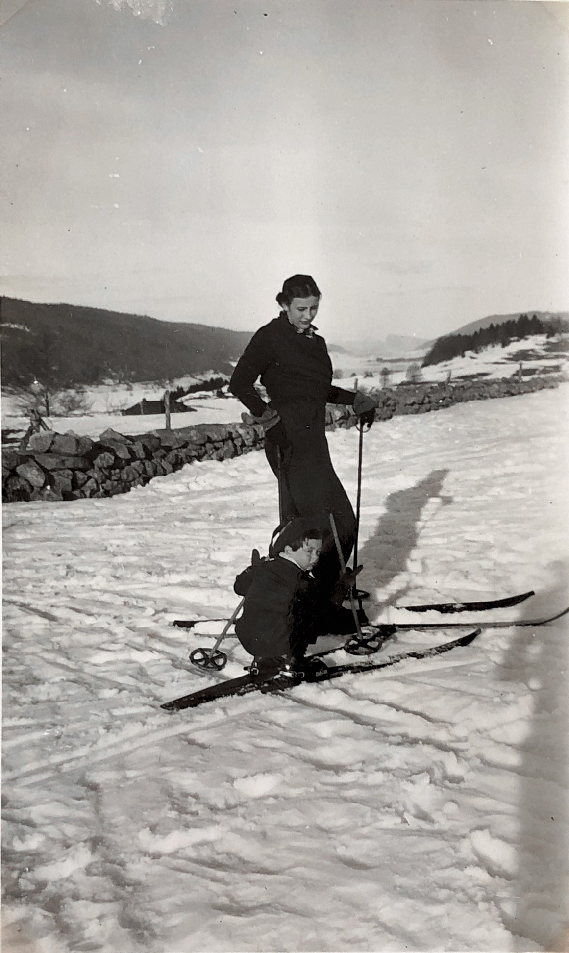 Les Rousses, Jura, début en ski, févr 1939