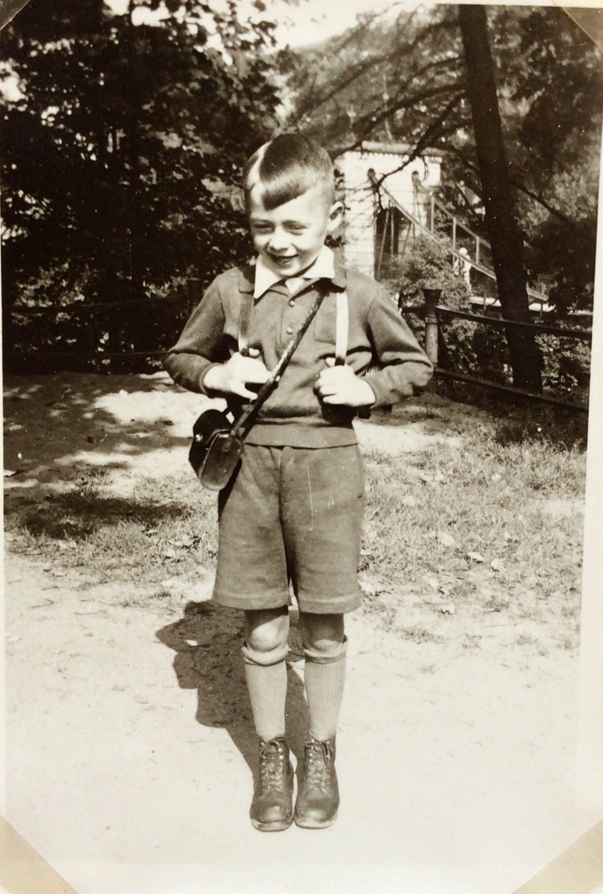 Hans Juergen, first day at school....1943