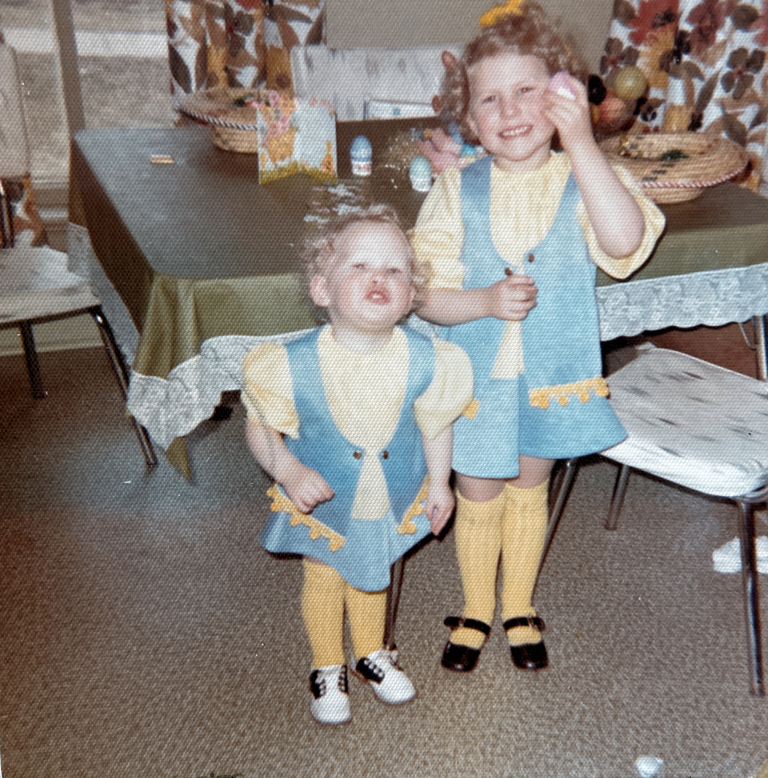 Kathie and Julie. Easter 1972