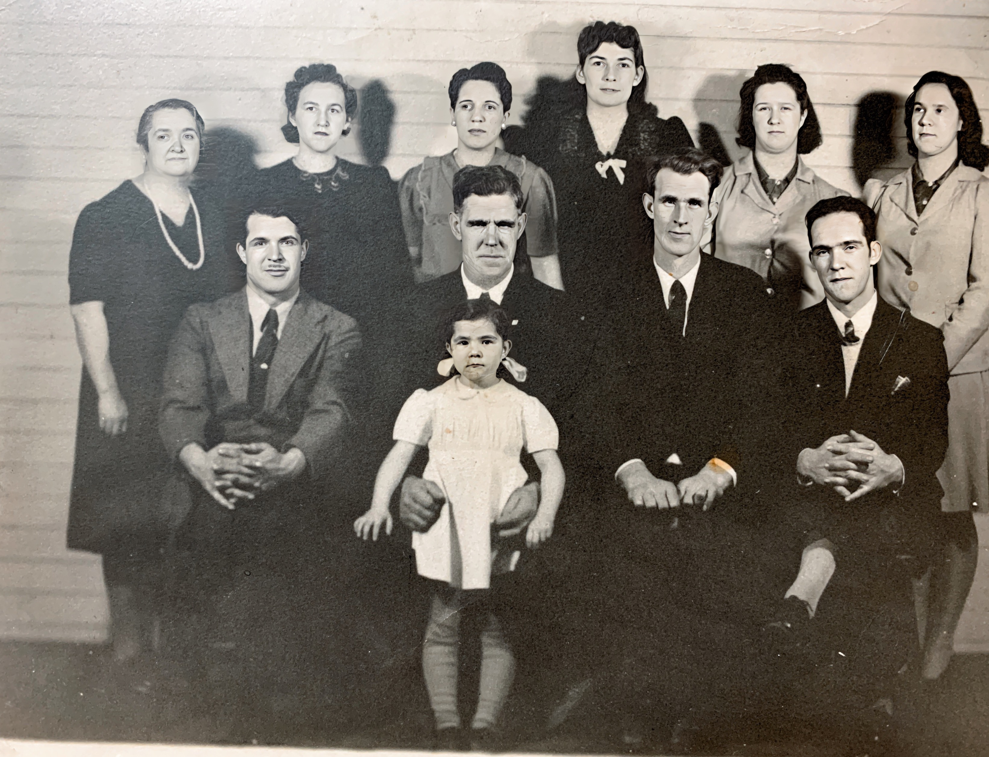 Boyington family photo around 1940-41.Little girl is my husband’s mom.
