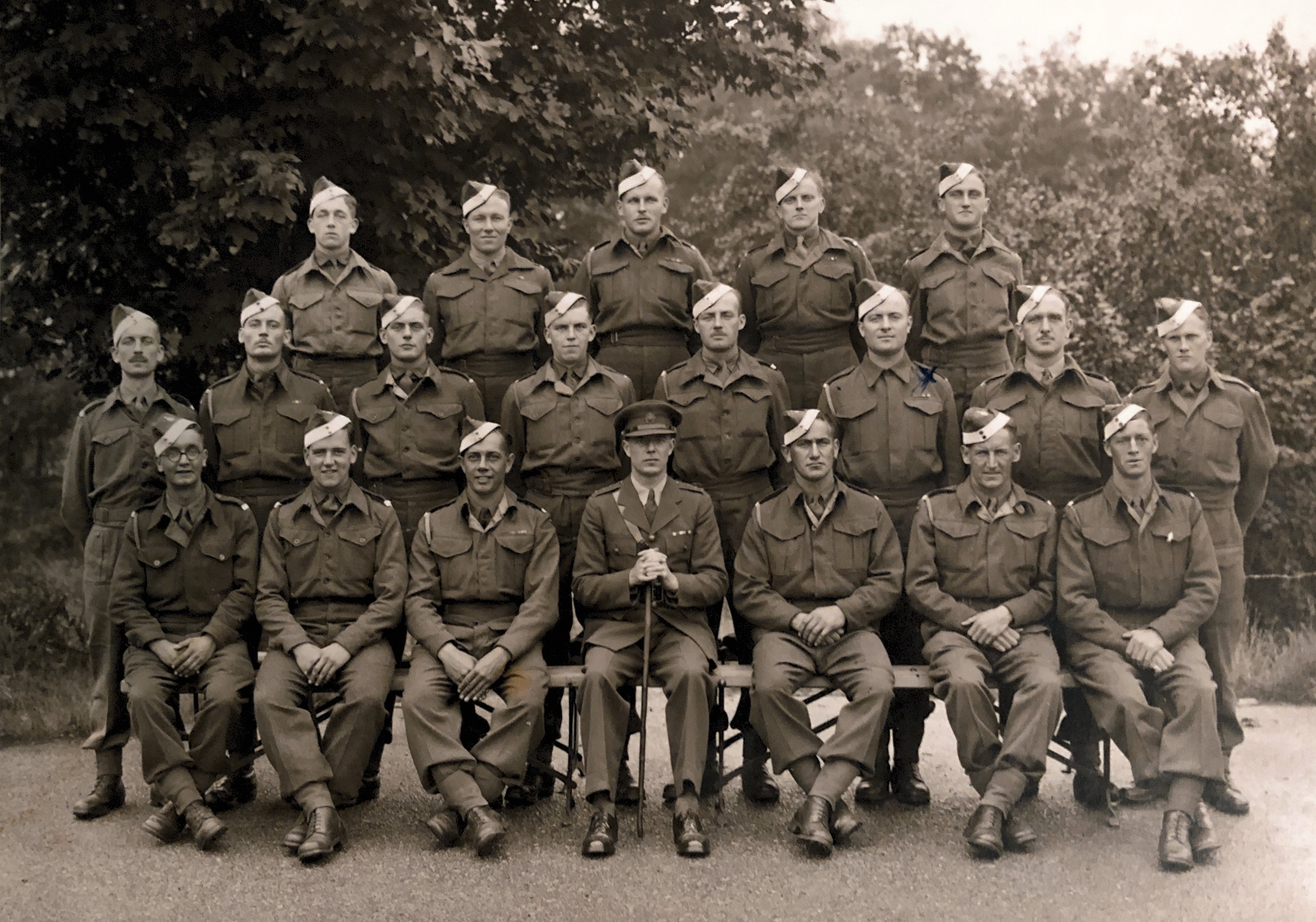 No. 6 Platoon, “B” Coy, 161st (R.M.C.). Aldershot, August, 1944