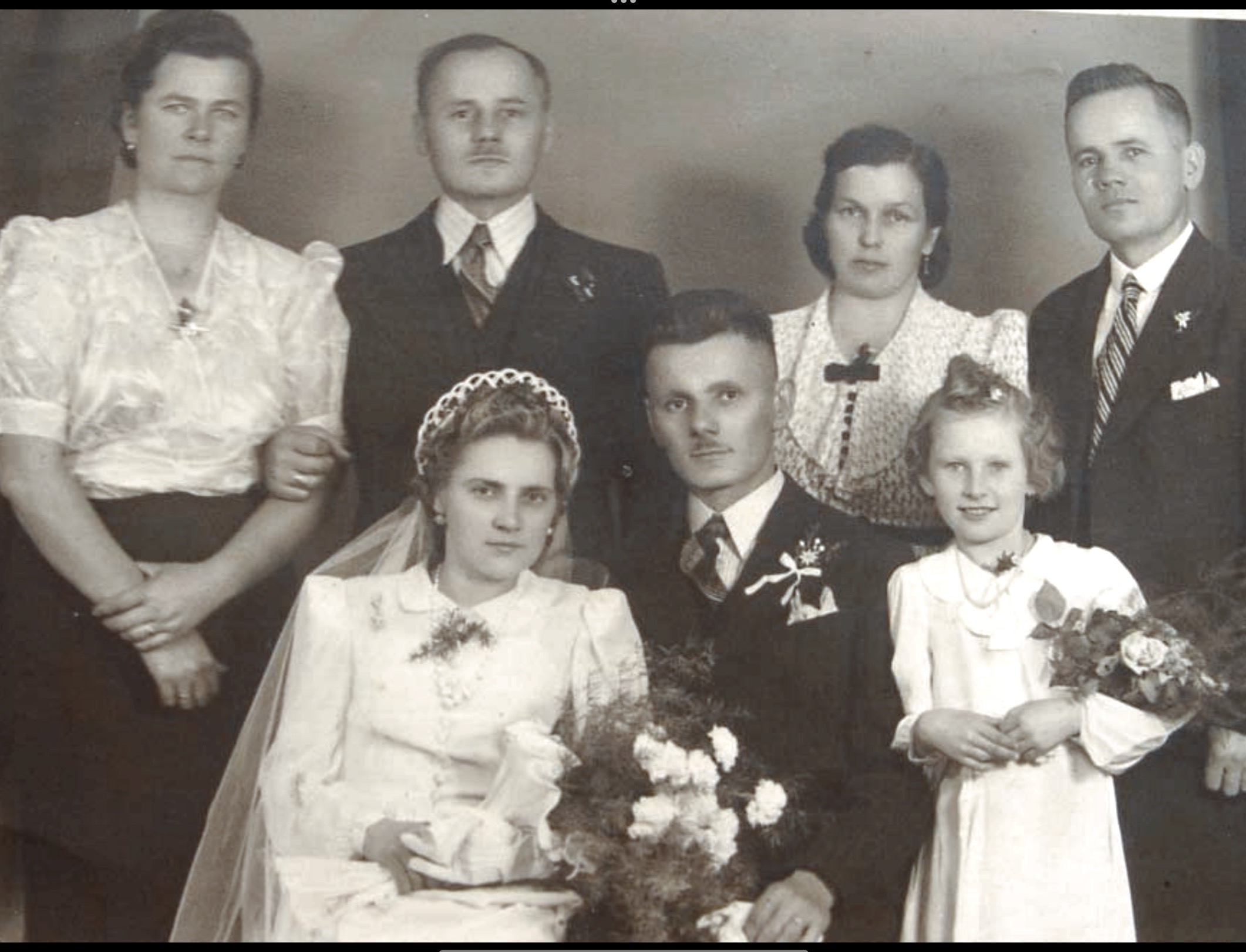 Hochzeit von Helena Huczala & Adolf Walitza 19. September 1942 in Trzynietz