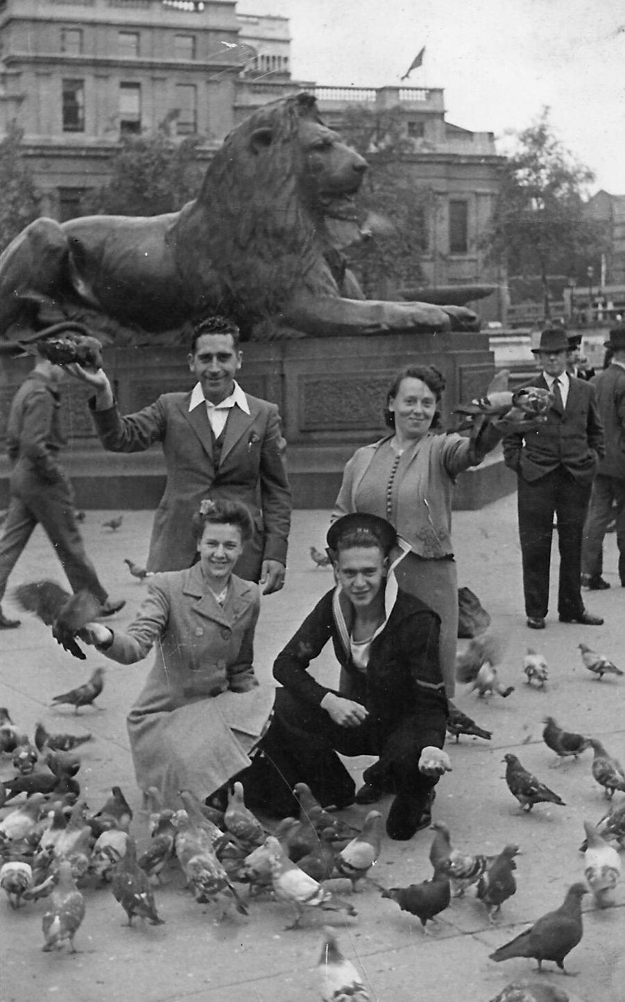 London 1941 My Mam Dad with Mama  cousins Mary & Bill Mason 
