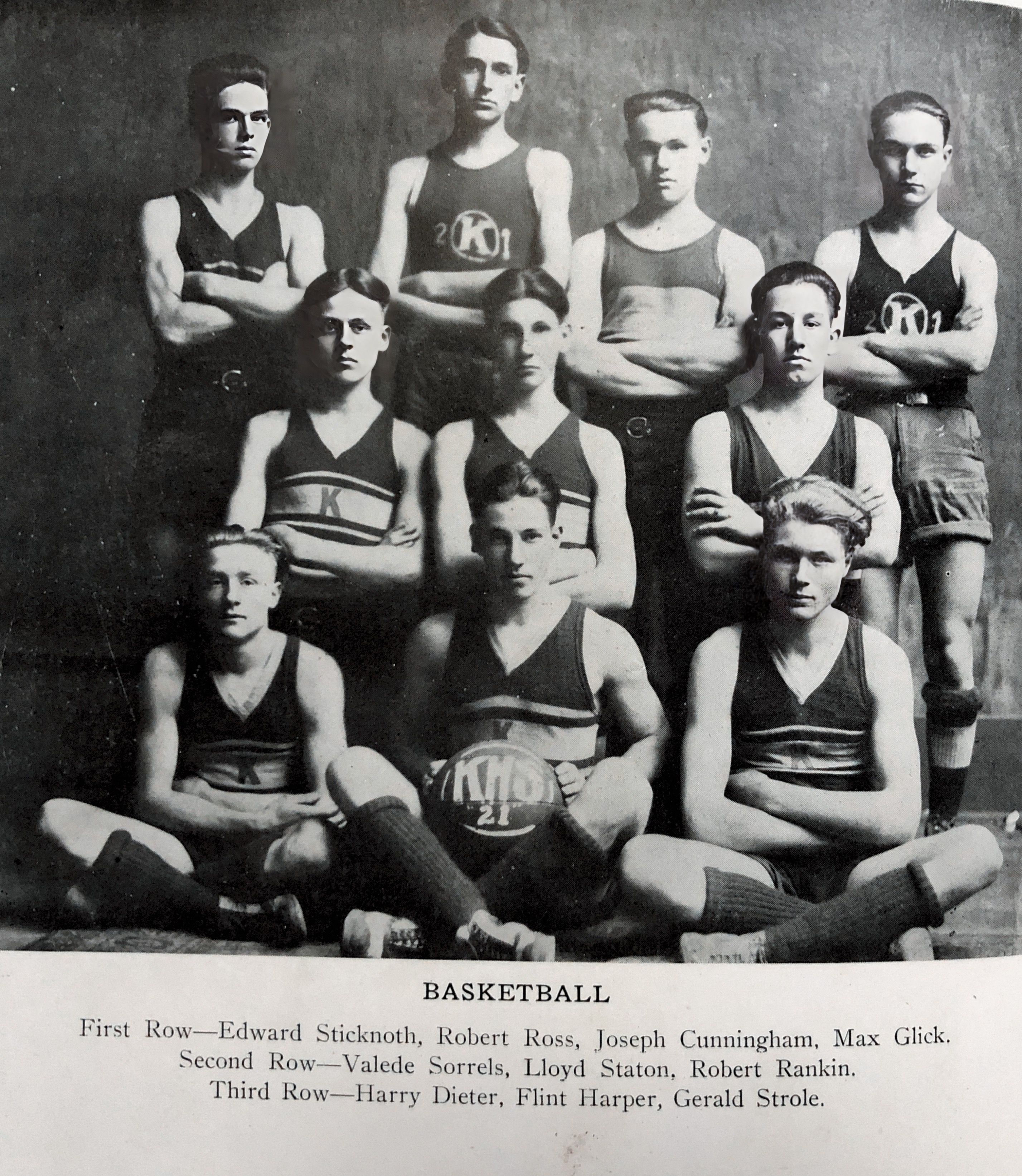 1921 Kentland High School basketball team  My great great Uncle Harry Dieter