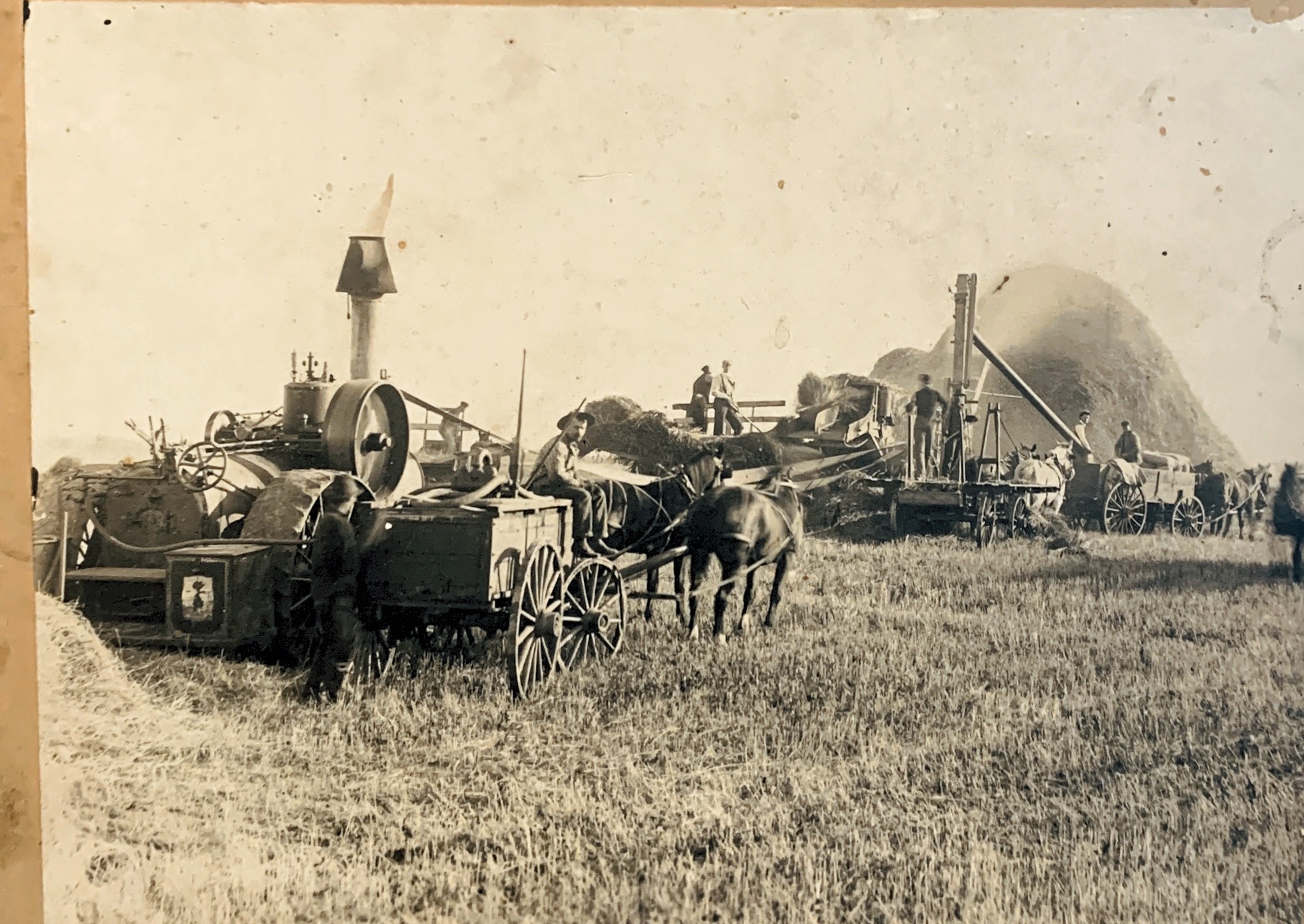 Written on back of photo: Graham Bro's Machine, Neepawa, Manitoba 1903