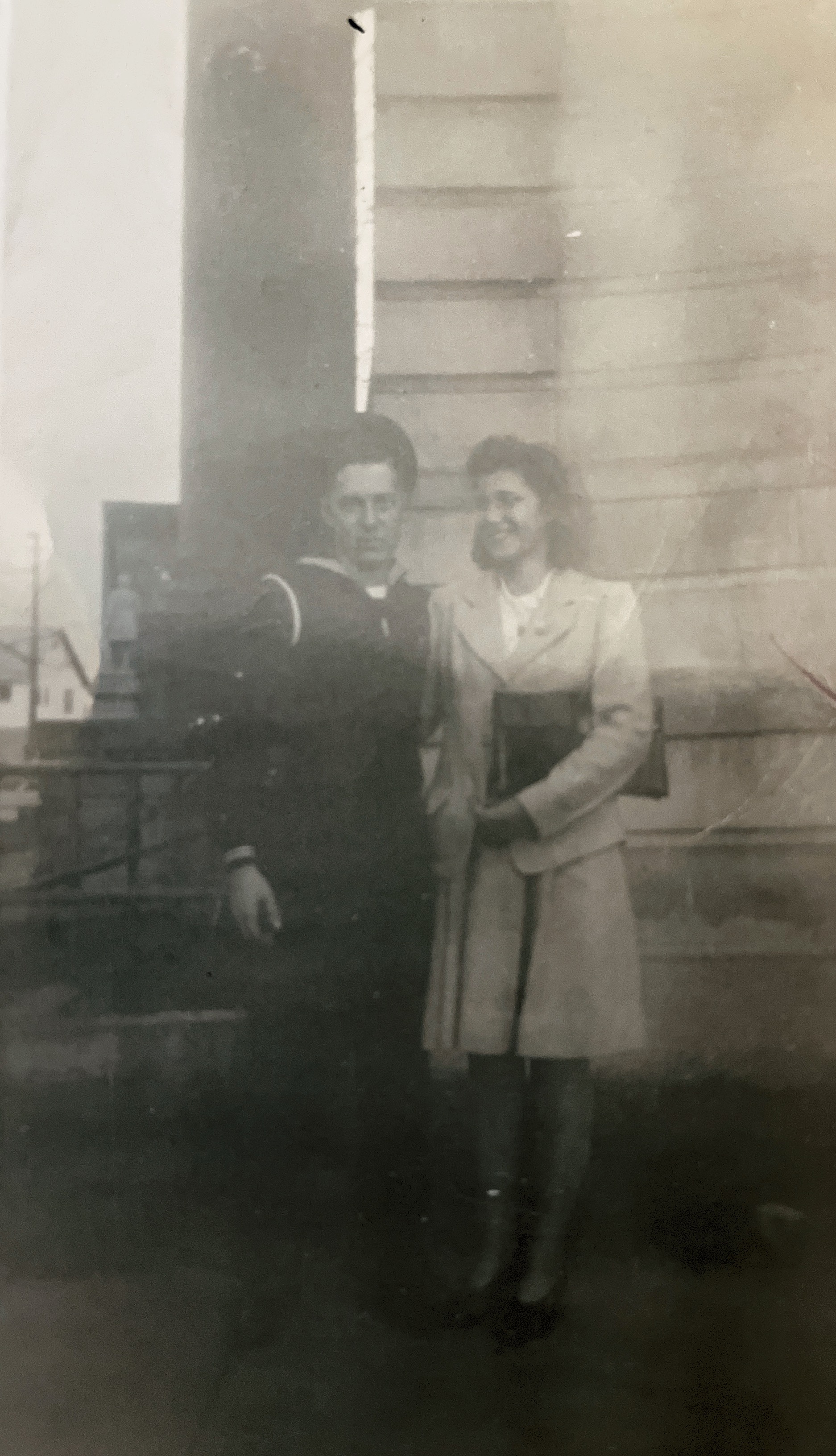 Gram and Gramp Poynter on their wedding day, March 19, 1945