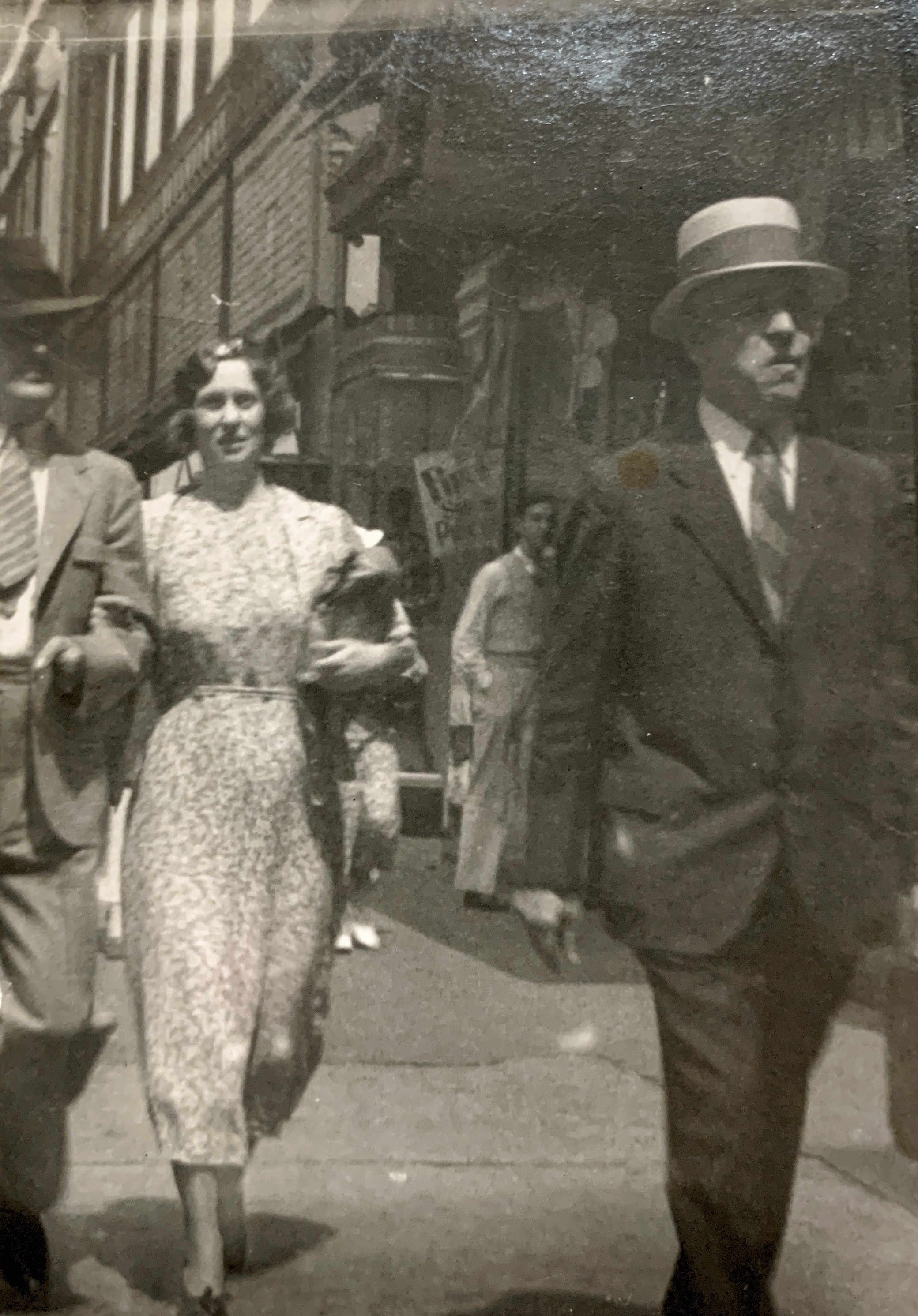 Louis & Betty on Washington street in Indianapolis 1933