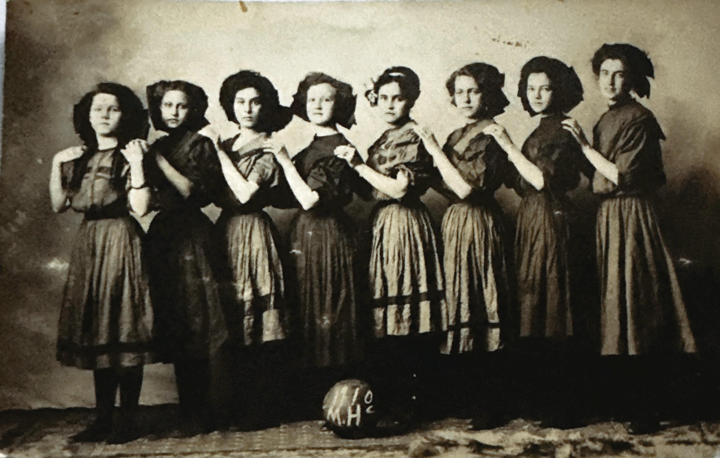 Grandma Alice Wheeler - (first on the left) - Girls Basketball Team - 1907/1908