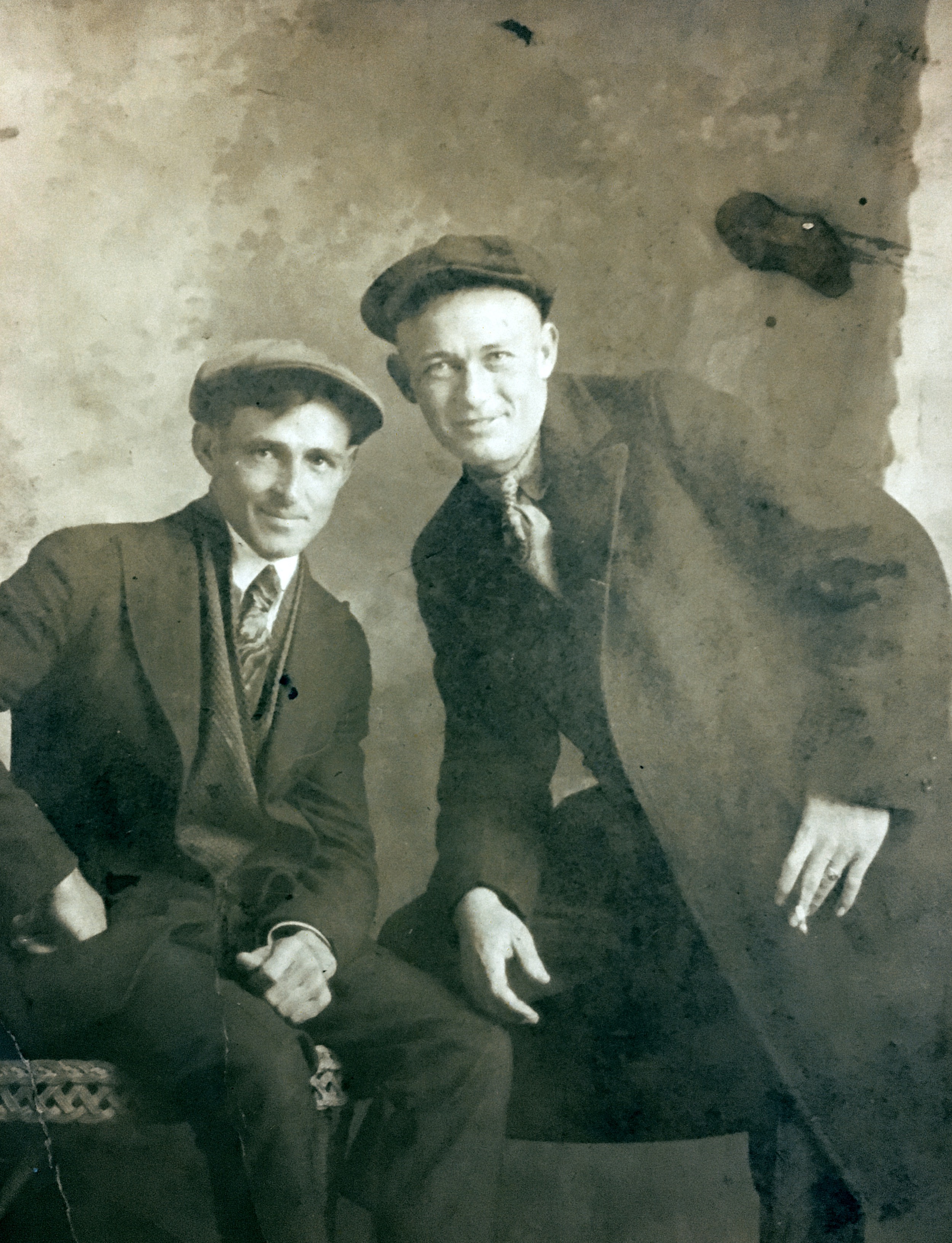 Elbert Mitchell McBride on the right.  1917