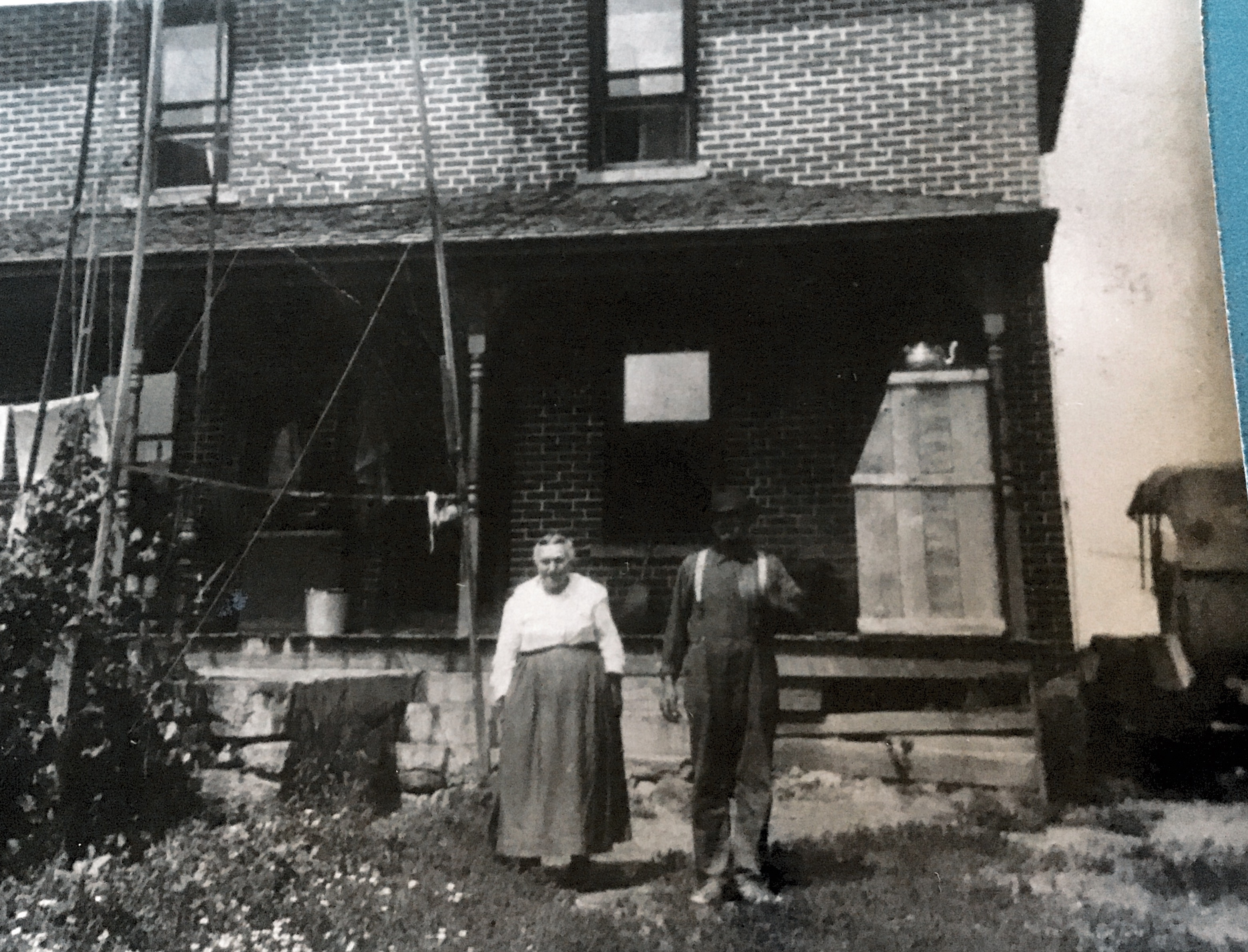 Joe and Susanna Weisenberger Susa in front of Home built in early 1900’s. Married 4/6/1986