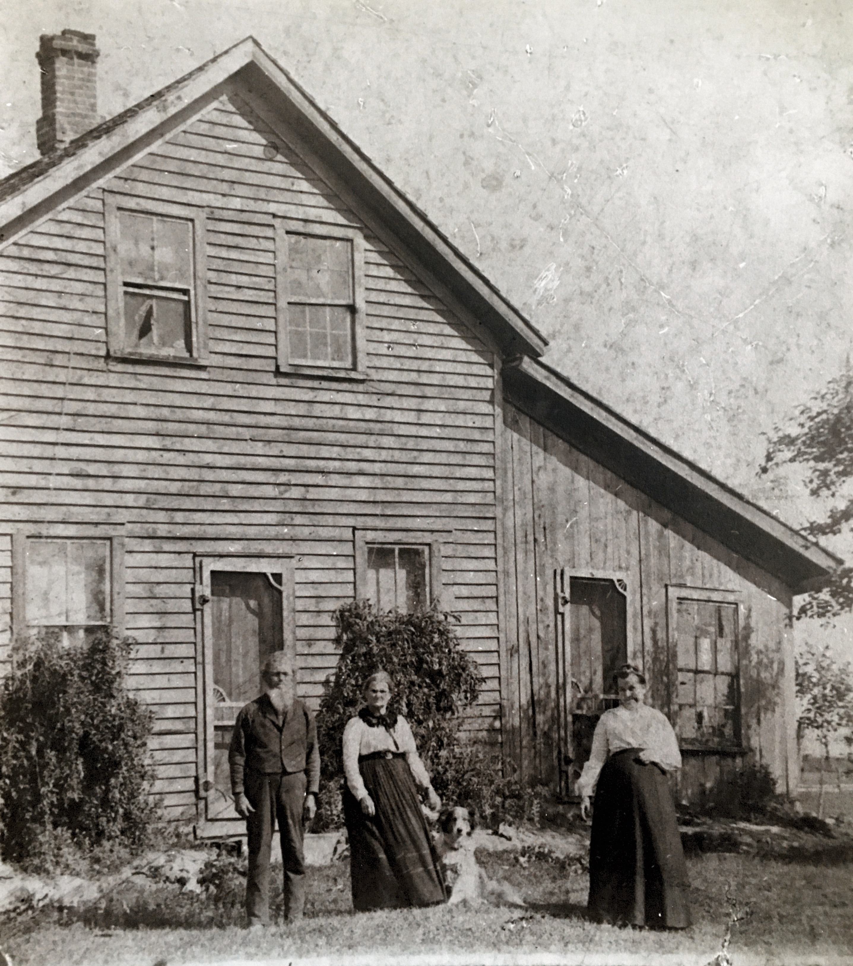 James and Eliza Alexander Farm with sister Maria (on right) - Cedardale, Michigan 1869