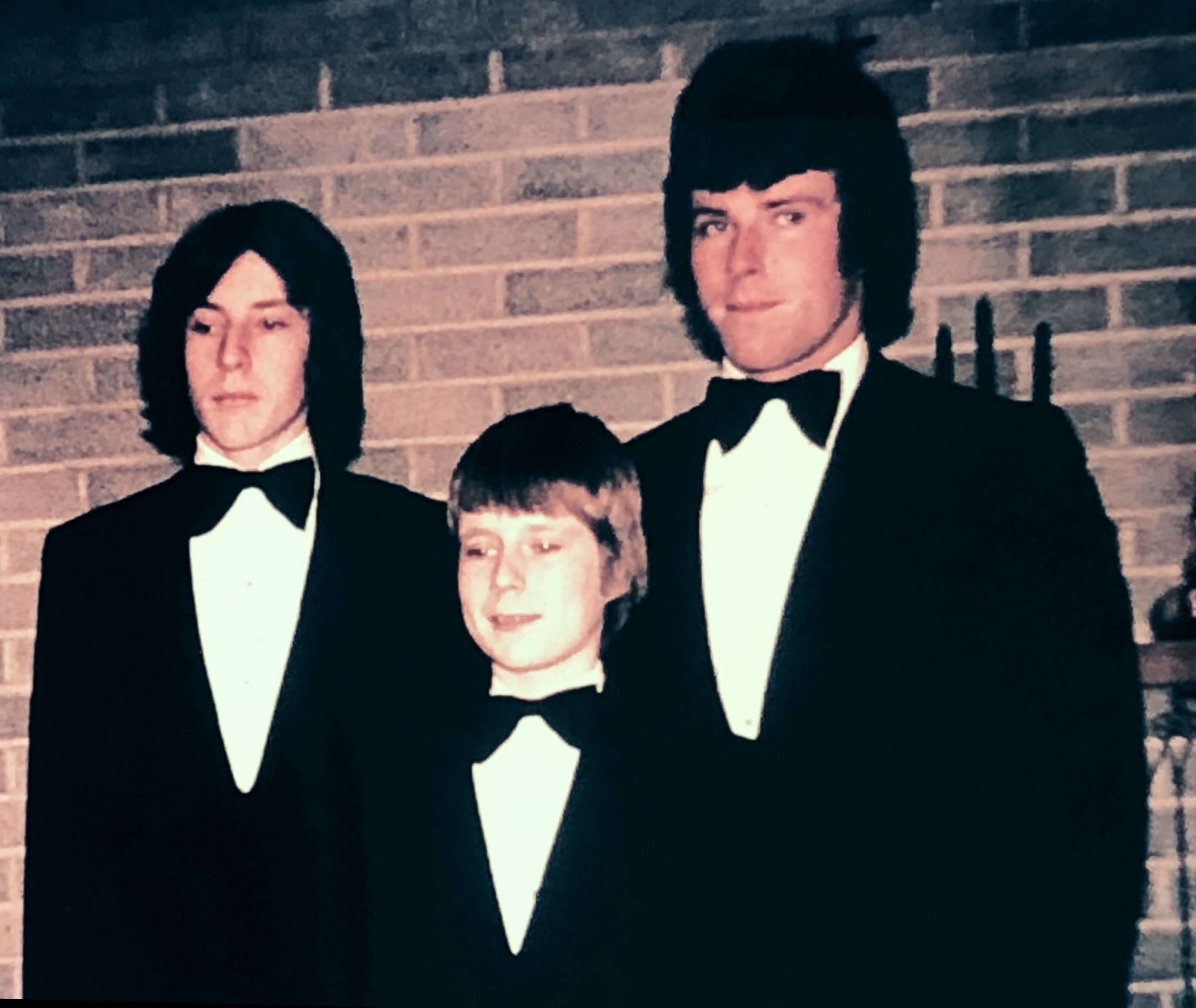 Martin, Andrew and Jay were members of Pete and Kathy’s wedding party - December 22, 1973. I am not sure they wanted to be in this photo. Martin says Jay was holding him up and Andrew said he wasn’t sure what was ‘up’ with the hair.