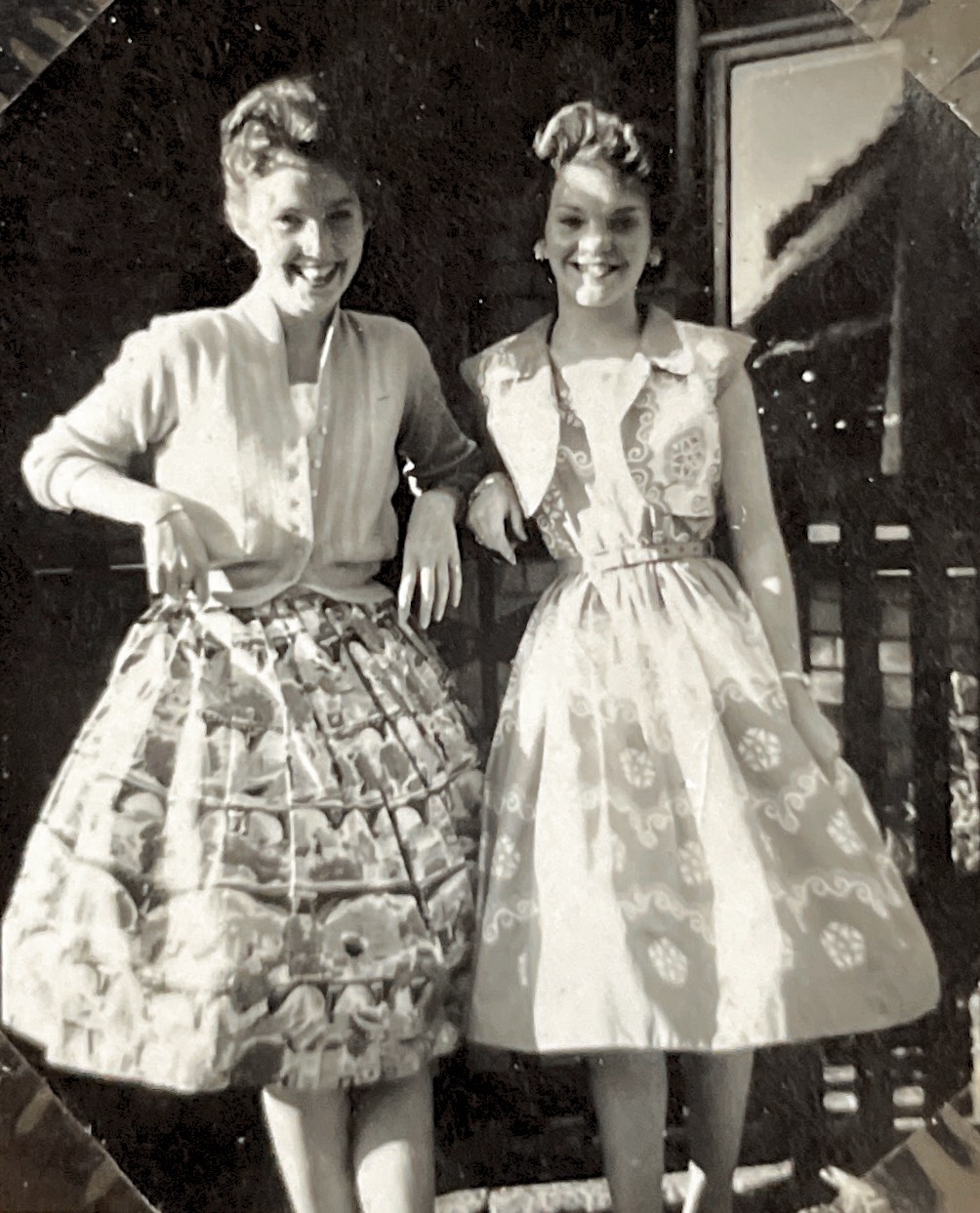Pat and Ella Burns July 1958