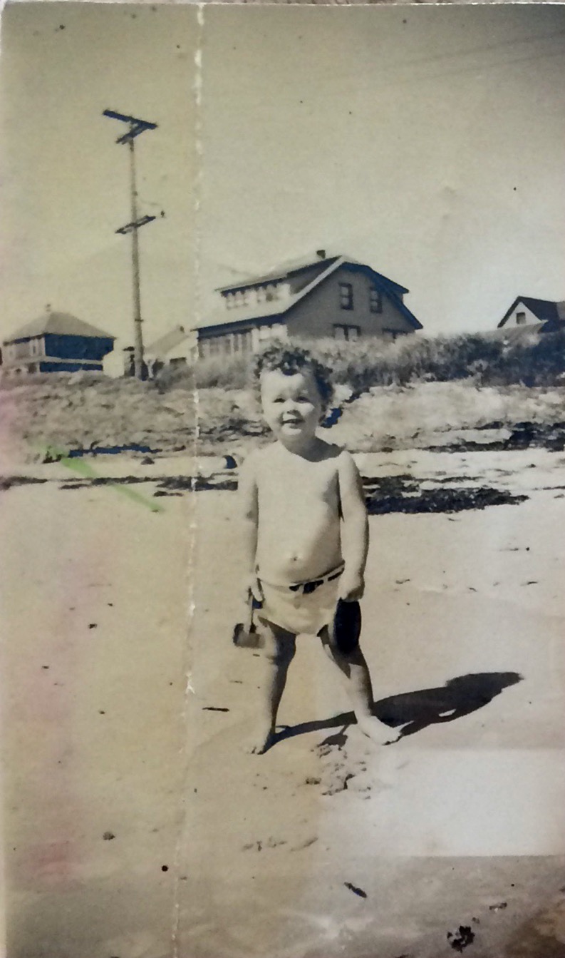 Mike at Hampton Beach, Aug., 1945