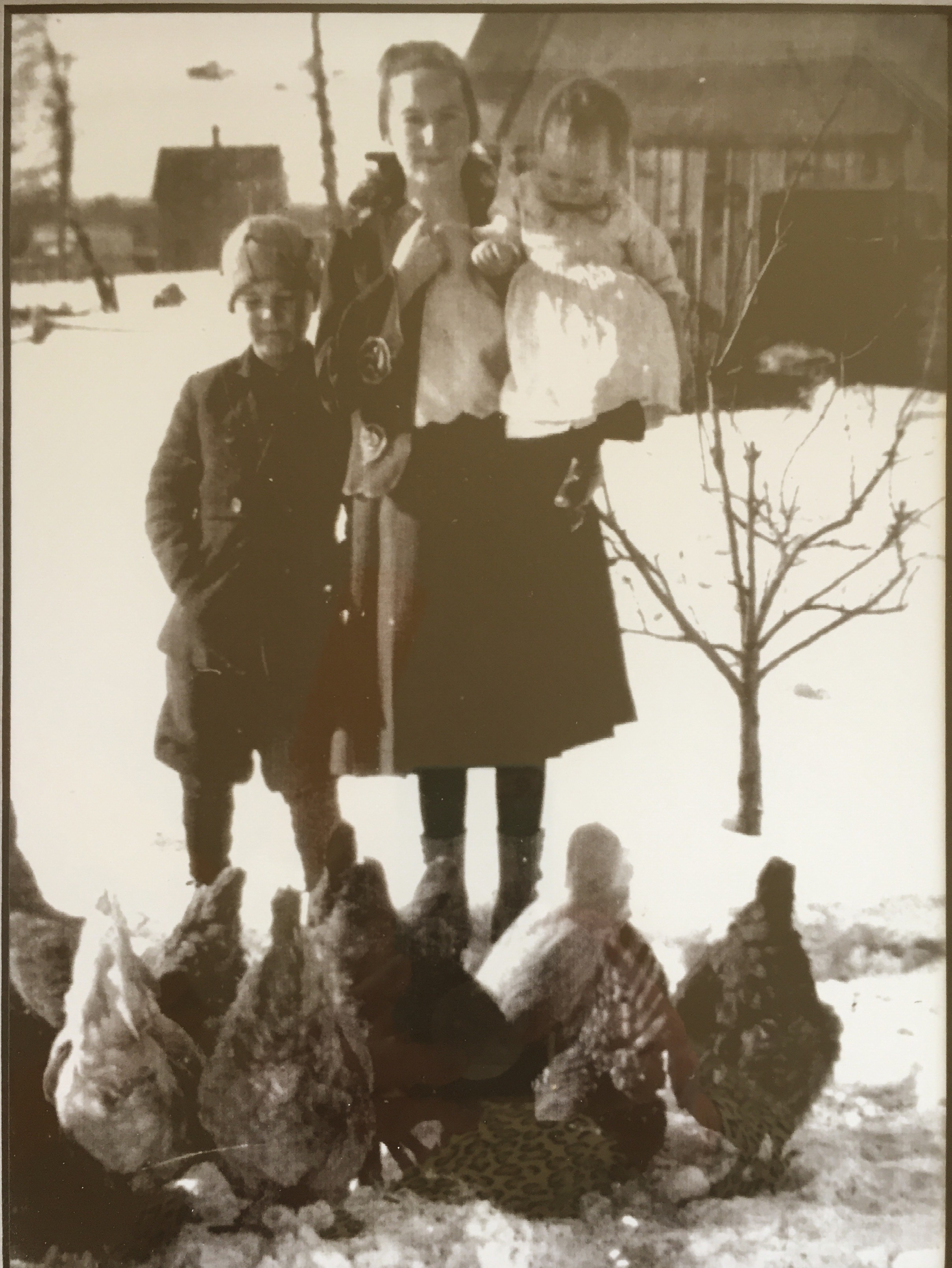 My mom Mary Gallagher (14 yrs old) Uncle Jim (7 yrs) and Aunt Ann (5-6 mos) in Sydney Mines Nova Scotia Canada 1921