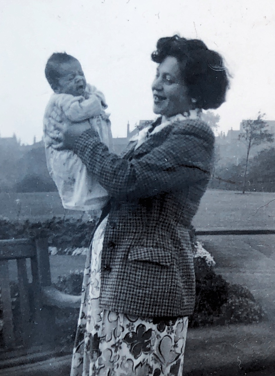 My mother, Carmen Cassar SACCO, holding me, Stephen John Charles Sacco, circa September 1952. Mum would have been soon to celebrate or just celebrated her 17th Birthday.