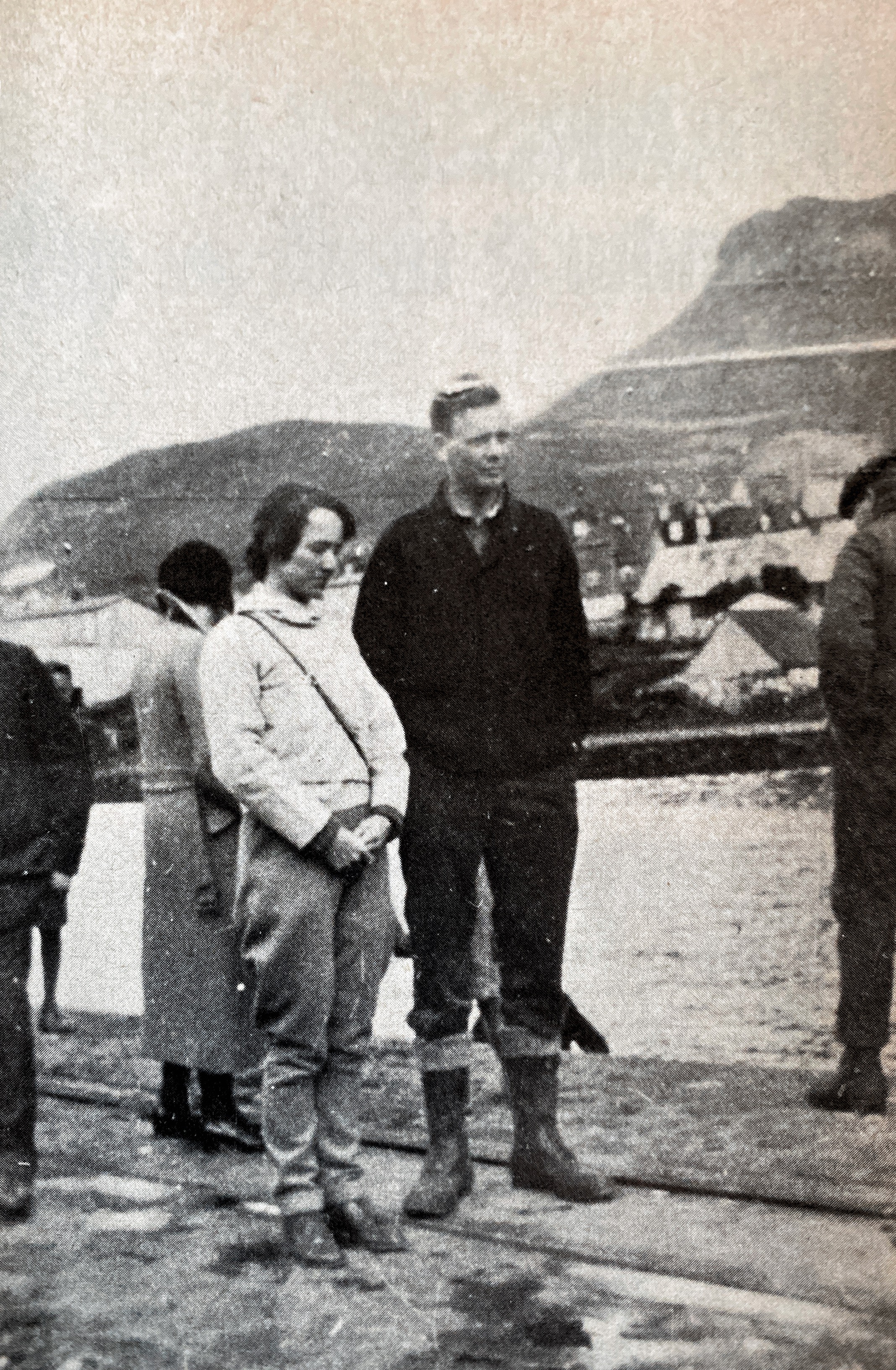 Charles Lindberg and wife in Faroe Islands (Tvøroyri) 1933