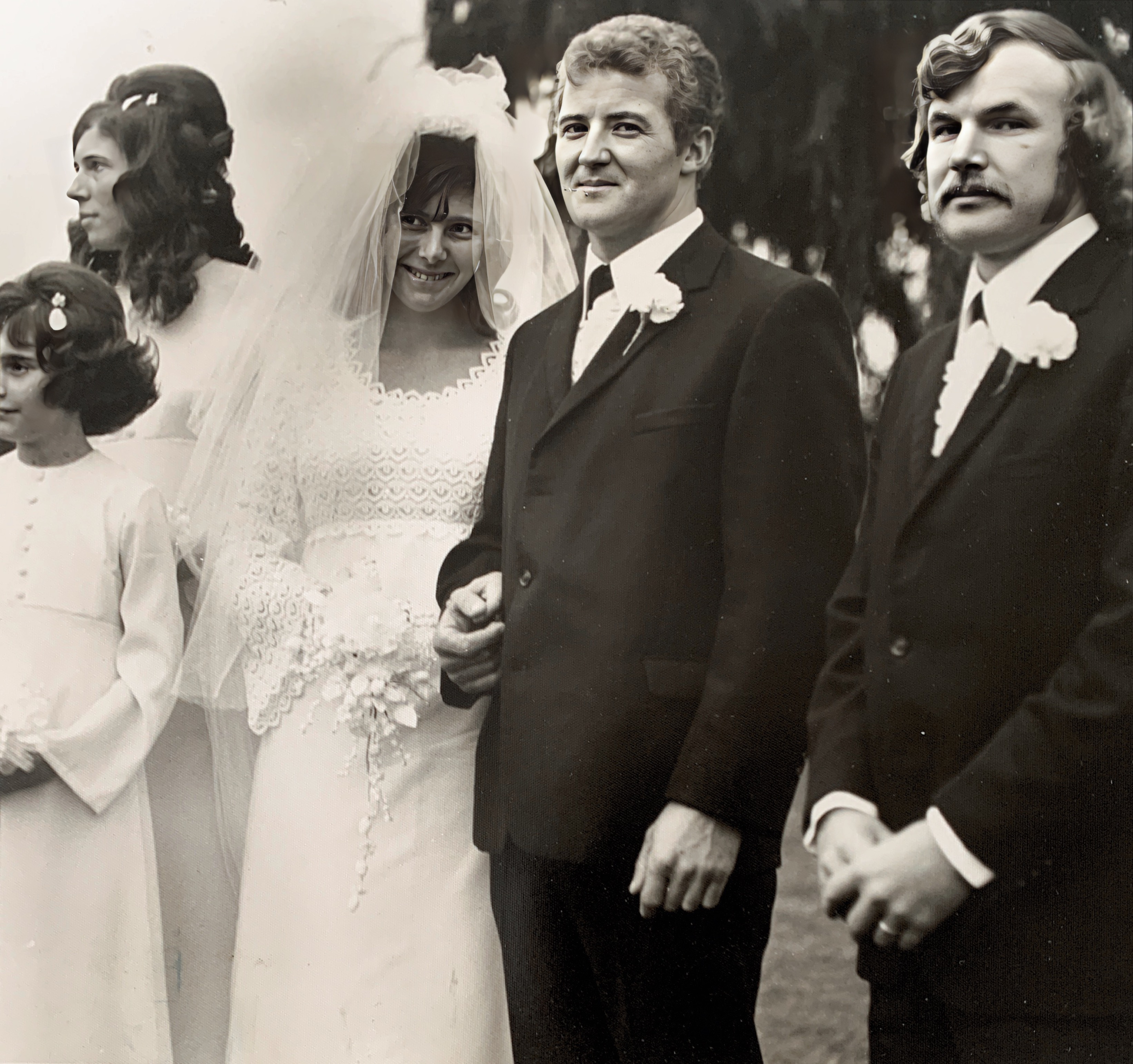 Shirley and Tony’s wedding day. 27th May 1972.
