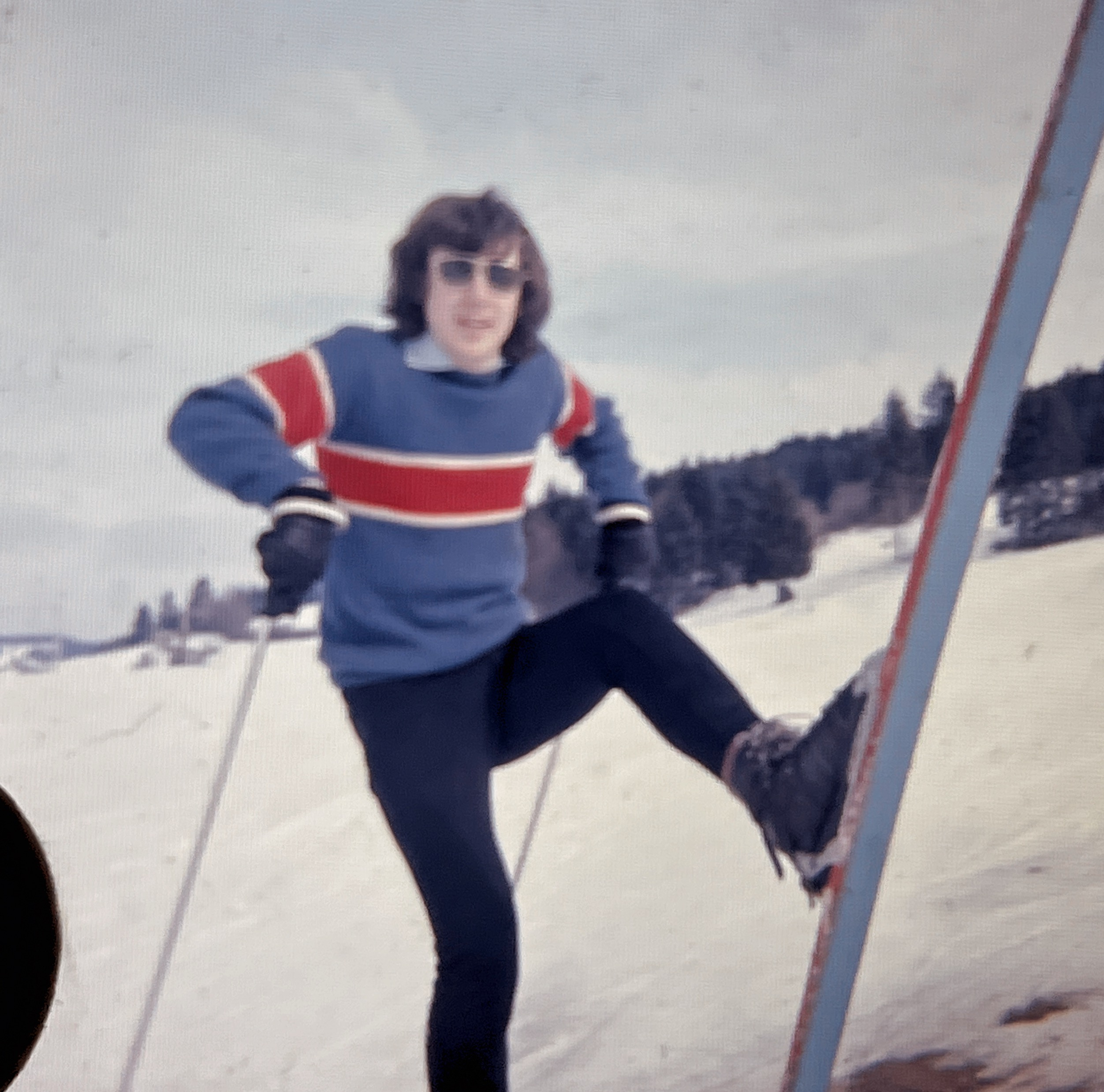Me in the Jura, on the Swiss border, February 1973. Just acquired an in app which converts slides to digital. 