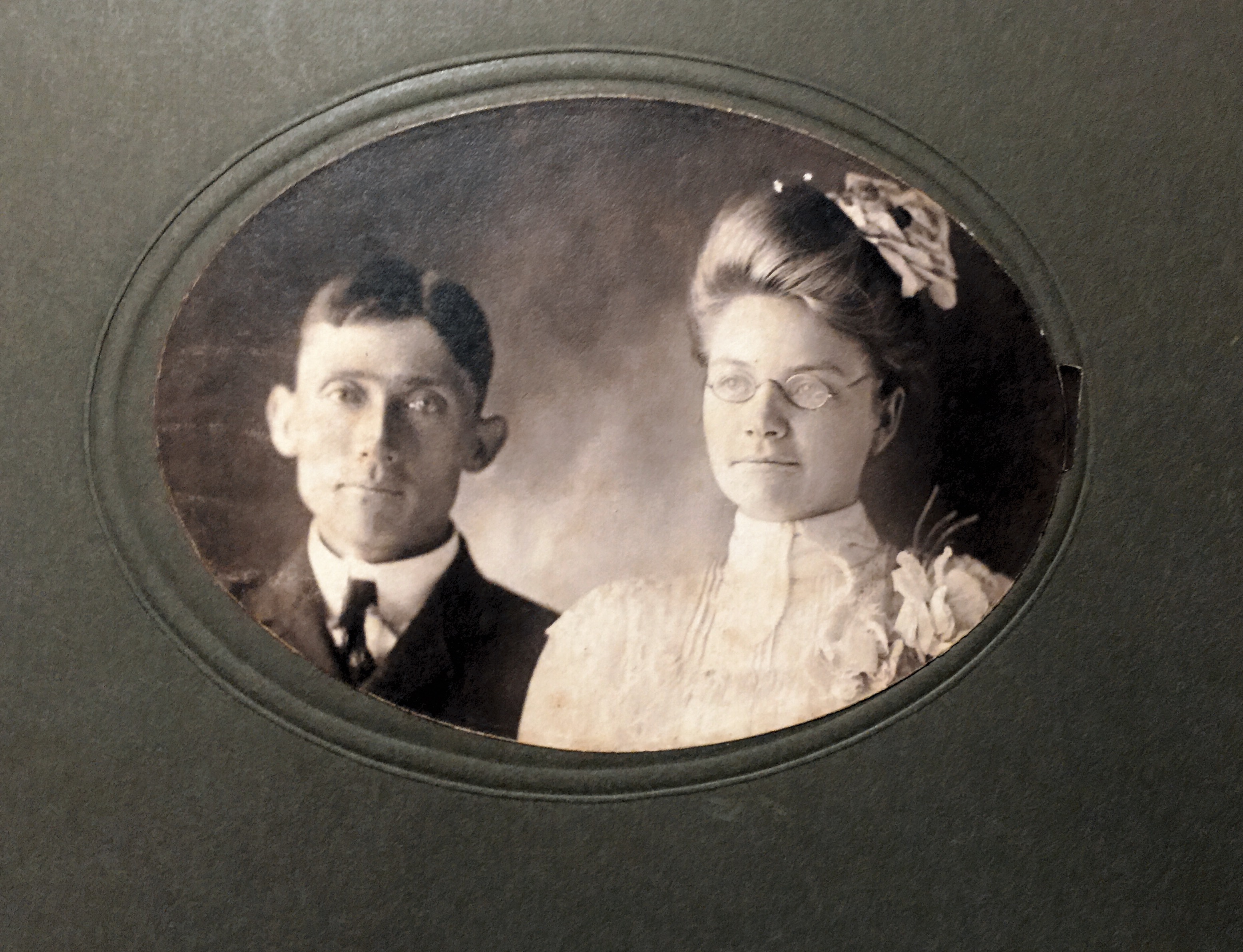 My Great Grandfather, John Wesley Wadkins and my Great Grandmother Laura Ruth Kemp on their wedding day in 1904.